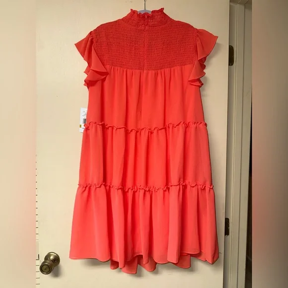 Charming Tangerine - Ruffle Dress - Picture 2 of 5